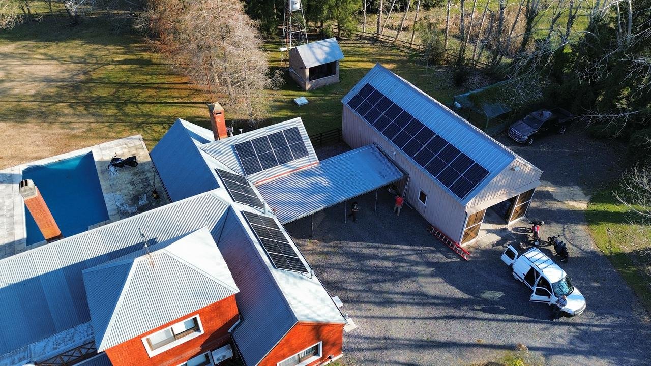 Vista aérea de la vivienda con arreglo coplanar